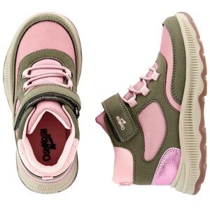 New OshKosh B'gosh Adak Toddler Girls 11 Ankle Boots Pink Olive Green